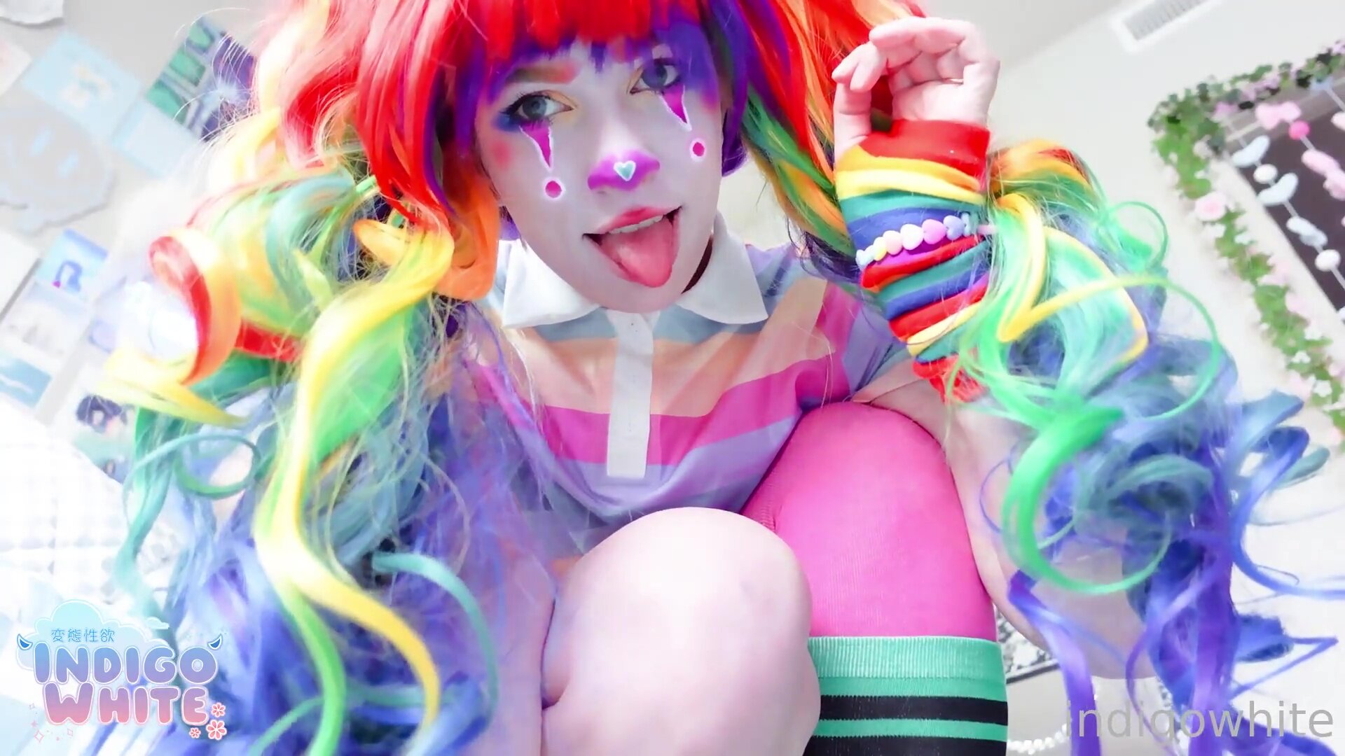 Indigo White Clown Clussy Striptease Onlyfans Video