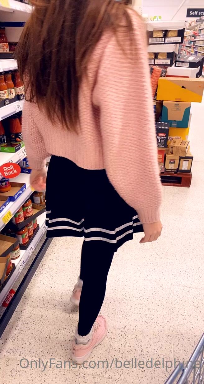 Belle Delphine Flashes Her Panties In The Grocery